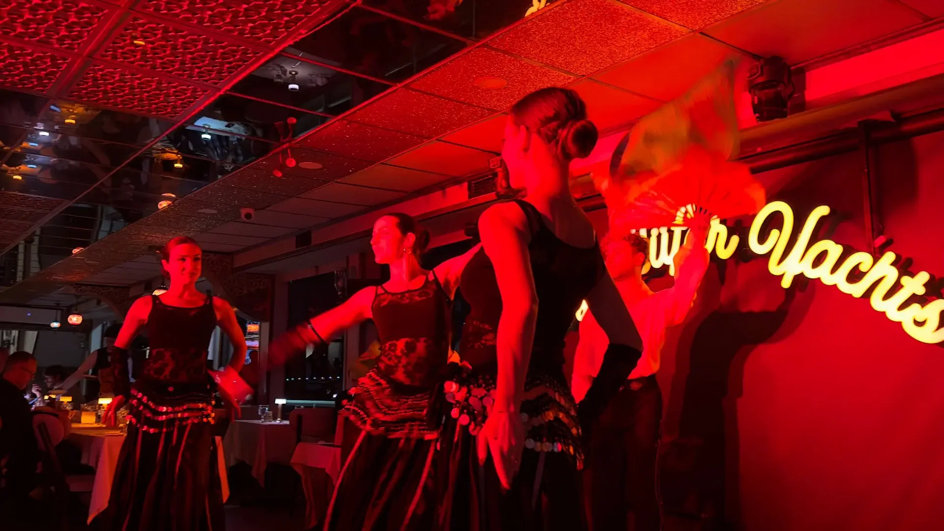 Bosphorus Dinner Cruise and Show w/ Standard Menu with Unlimited Alcoholic Drinks and Hotel Transfer On Private Table
