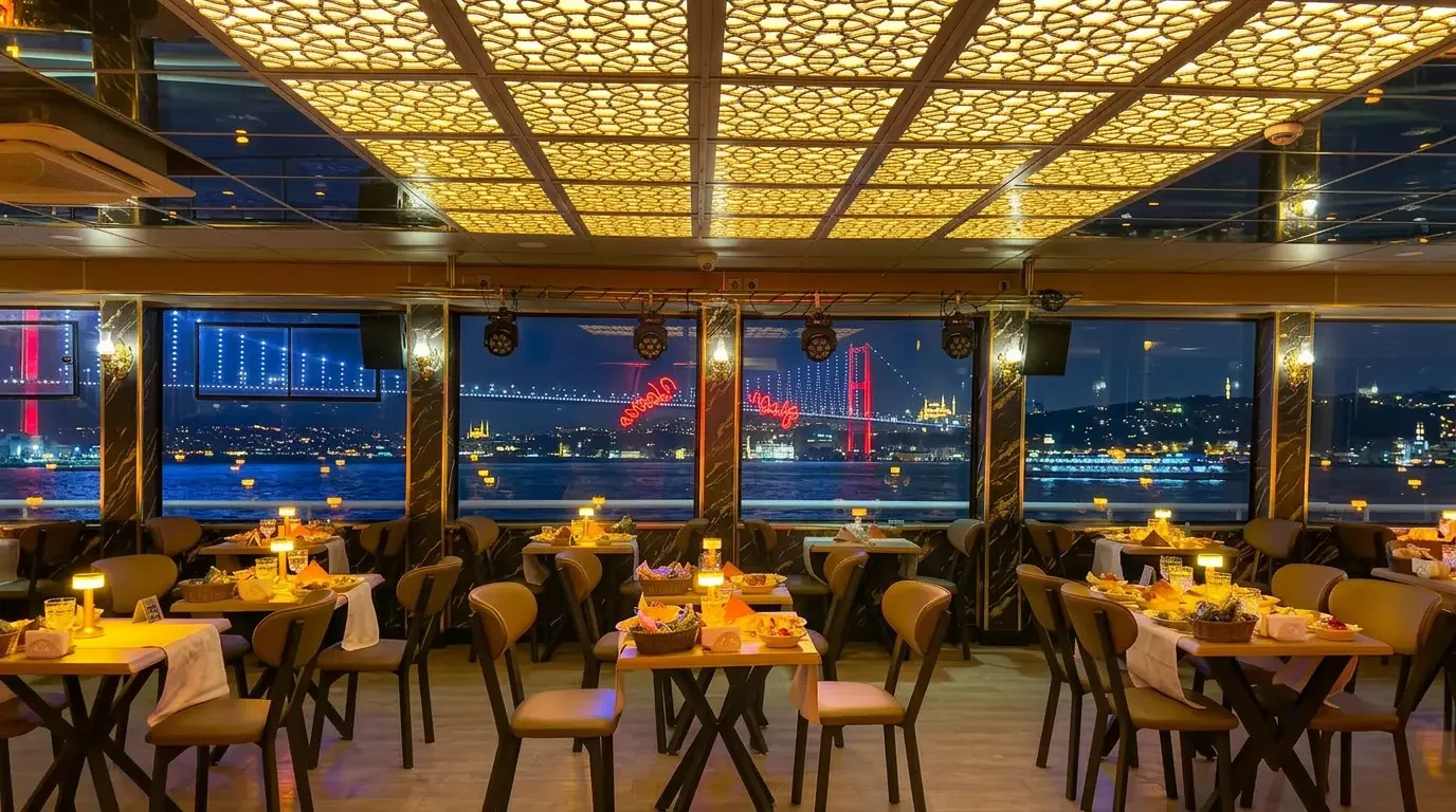 | Window-Side Table |Standard Menu with Unlimited Soft Drinks and Hotel Transfer On Private Table - Istanbul experience