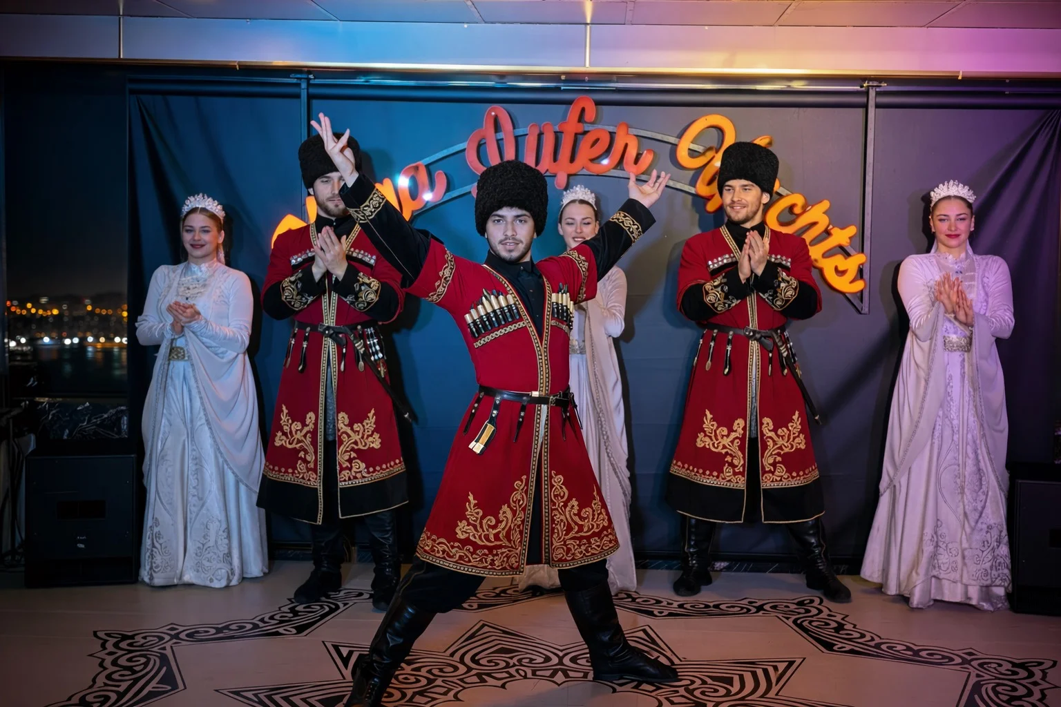 Bosphorus Dinner Cruise and Show with Standard Menu w/ Unlimited Alcoholic Drinks & Meeting Poin On Private Tables - Istanbul experience